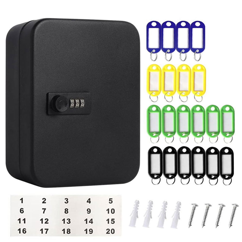Cabinet Lock Key - Black security key case with a