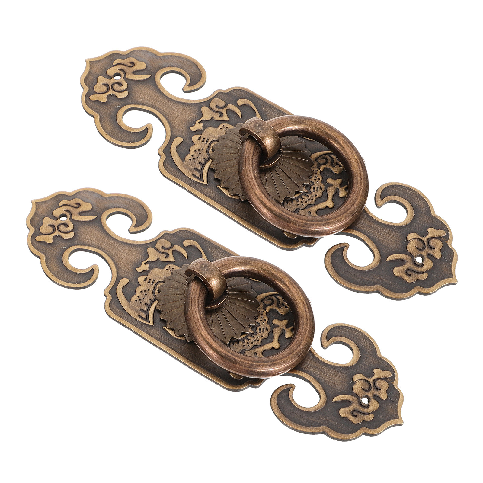 Vintage Furniture Hardware Replacement - 2Pcs Copper Door Pull Handle Style