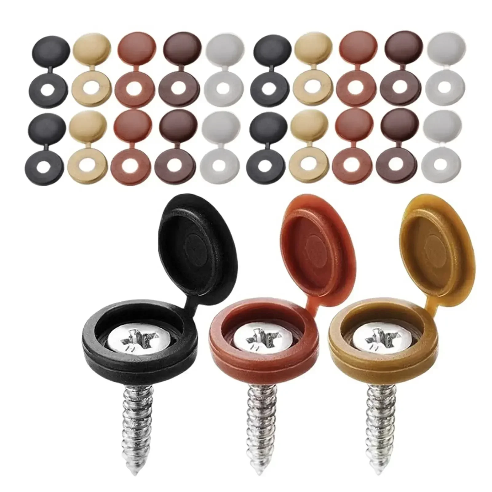 Hinged Plastic Screw Cap Cover - Furniture Hardware Screws recensie en prijs