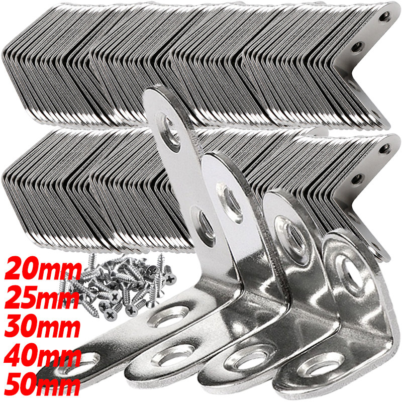 1/20pc Right Angle Bracket wit - Furniture Hardware Screws recensie en prijs