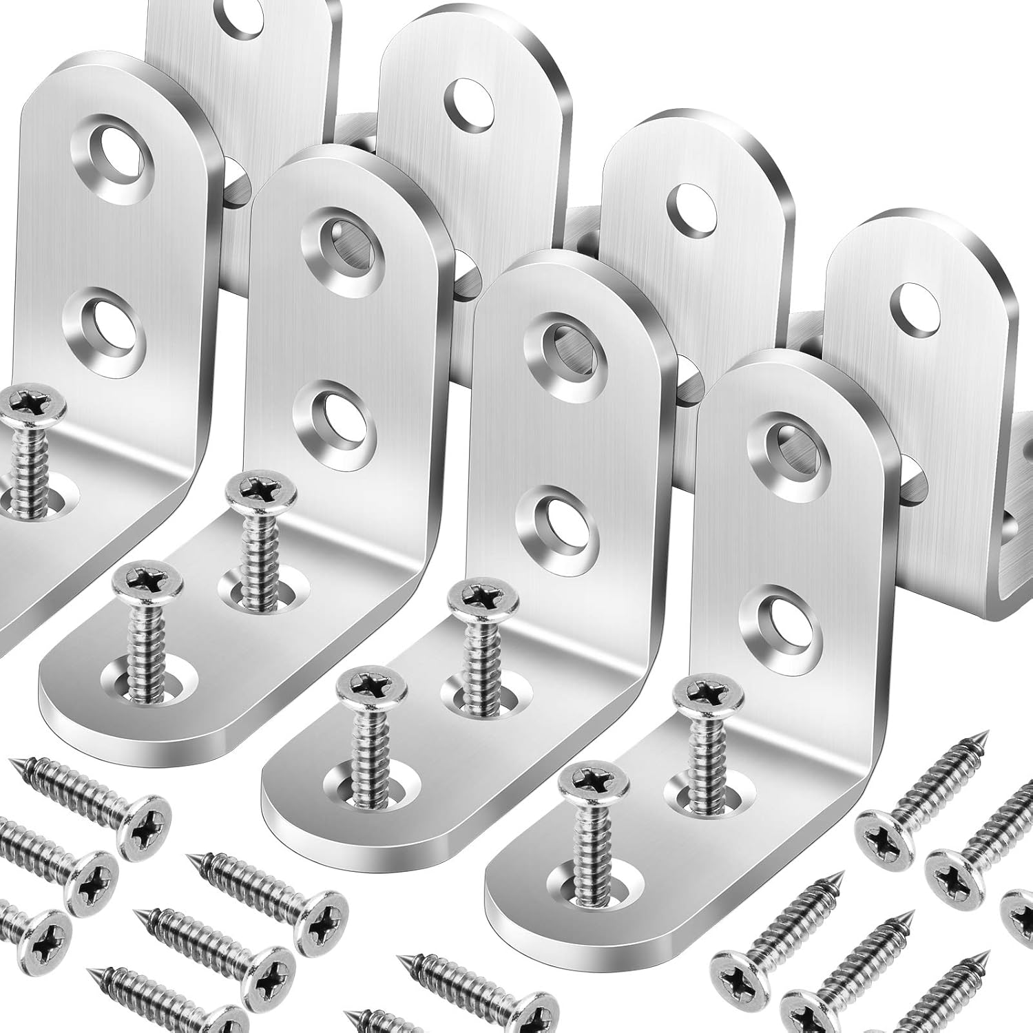 1/20pc Right Angle Bracket wit - Furniture Hardware Screws recensie en prijs