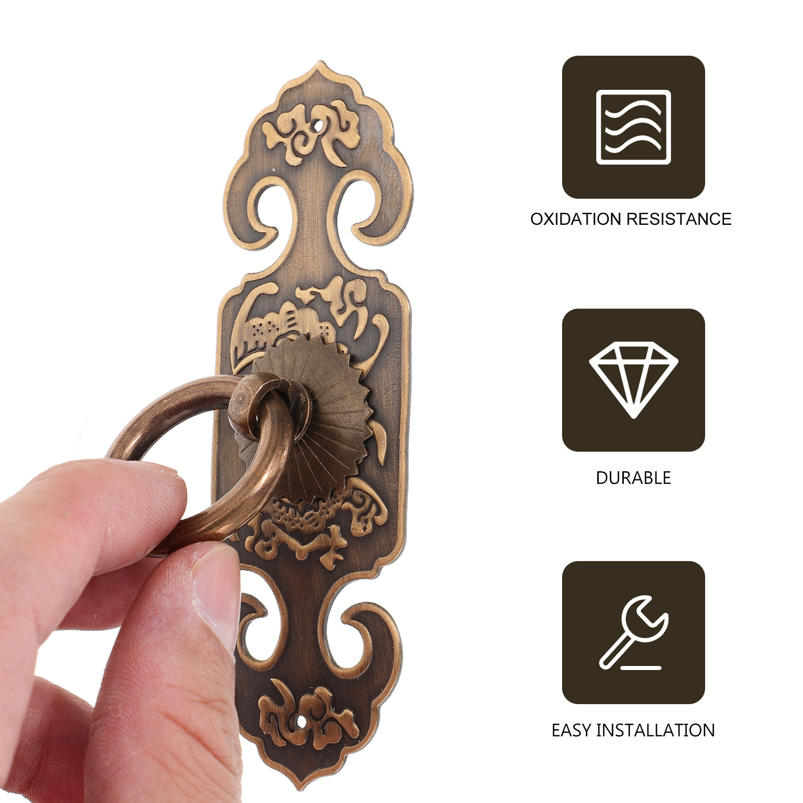 2Pcs Copper Door Pull Handle S - Vintage Furniture Hardware Replacement recensie en prijs