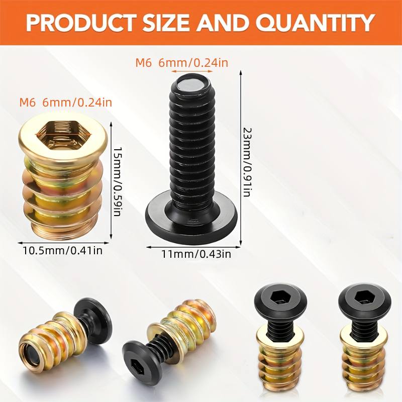 10PCS Nut Threaded Inserts Com - Furniture Hardware Screws recensie en prijs