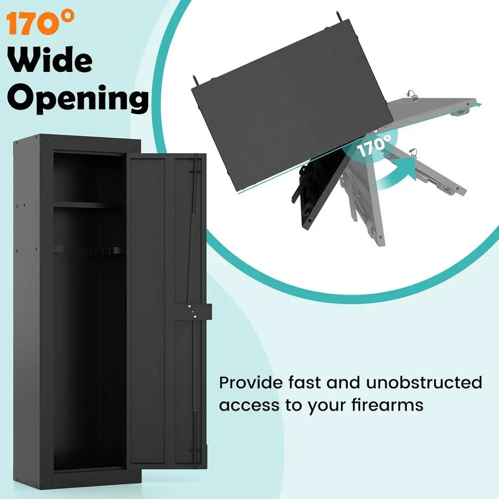 Long Gun Cabinet with Storage, - Cabinet Lock Key recensie en prijs