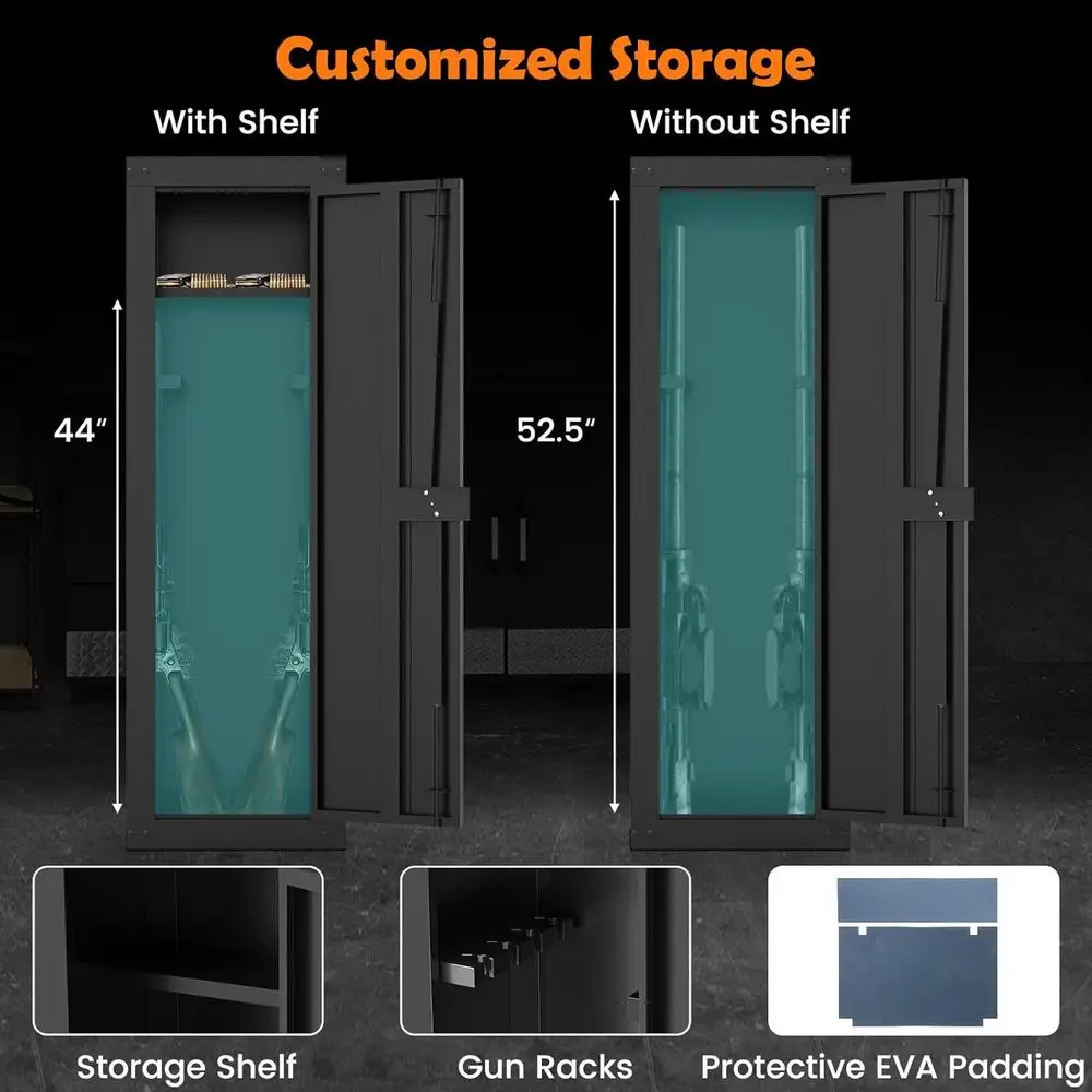 Long Gun Cabinet with Storage, - Cabinet Lock Key recensie en prijs