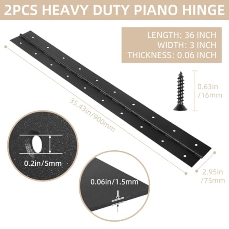 2 Pack Heavy Duty Piano Hges,  - Piano Hinge Continuous recensie en prijs